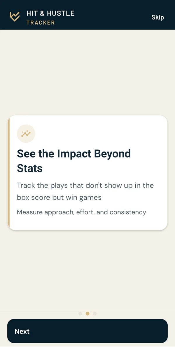 Hit and Hustle Tracker explaining impact beyond traditional statistics